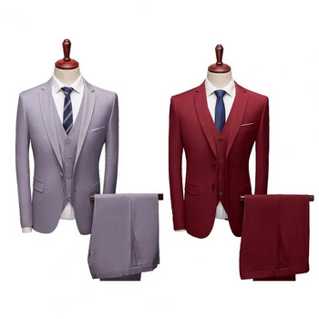 Fabulous επαγγελματικό κοστούμι με τσέπες σετ κοστούμι μακρυμάνικο λεπτή εφαρμογή Επίσημο κοστούμι ξεχωριστή εφαρμογή