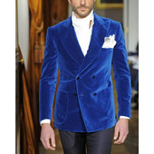 Moodsad sametist meeste ülikonnad Chic Peak revääriga kaherealine bleiser pükstega, 2-osaline pidulik vabaaja peigmehe pulmade smoking