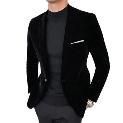 Βουργουνδία Velvet Blazer Ανδρικά Μόδα 2022 Casual Blazer Ανδρικά κοστούμια γαμπρού τραγουδιστή Λεπτό βραδινό φόρεμα M-5XL
