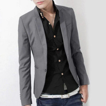 Ανδρικό κοστούμι ανδρικό μπλέιζερ επαγγελματικό μπουφάν Μπλούζες Φθινοπωρινή μόδα Επίσημο παλτό Κομψό μονόχρωμο Casual Slim Fit One Button