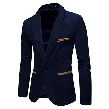 New Fashion Ανδρικό κοτλέ τζάκετ Leisure Slim Suit υψηλής ποιότητας Casual Man Blazers Ανδρικό παλτό με μονό κουμπί X02