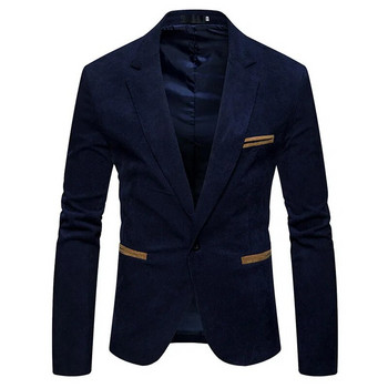 New Fashion Ανδρικό κοτλέ τζάκετ Leisure Slim Suit υψηλής ποιότητας Casual Man Blazers Ανδρικό παλτό με μονό κουμπί X02