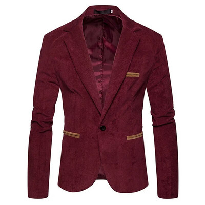 New Fashion Ανδρικό κοτλέ τζάκετ Leisure Slim Suit υψηλής ποιότητας Casual Man Blazers Ανδρικό παλτό με μονό κουμπί X02