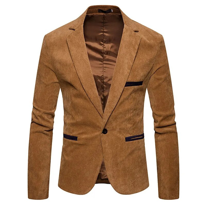 New Fashion Ανδρικό κοτλέ τζάκετ Leisure Slim Suit υψηλής ποιότητας Casual Man Blazers Ανδρικό παλτό με μονό κουμπί X02