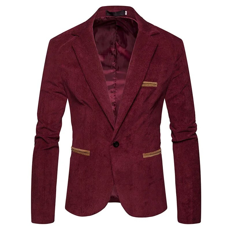 New Fashion Ανδρικό κοτλέ τζάκετ Leisure Slim Suit υψηλής ποιότητας Casual Man Blazers Ανδρικό παλτό με μονό κουμπί X02