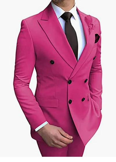 2023. aasta punased meeste 2-osalised ülikonnad, pulmade smokingid, peorõivad, kahe rinnaga peigmehe ülikonnad, õhukesed, valge tipuga revääriga parima mehe bleiser