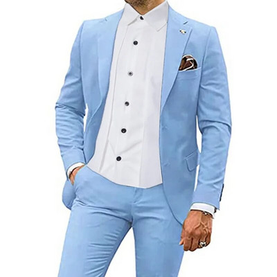 2023. aasta mood, uued meeste vabaaja butiik, õhuke ühevärviline äripulm, parim mees, ülikond, bleiserid jakk mantel püksid, vest, 3 tk.