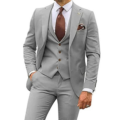 2023. aasta mood, uued meeste vabaaja butiik, õhuke ühevärviline äripulm, parim mees, ülikond, bleiserid jakk mantel püksid, vest, 3 tk.