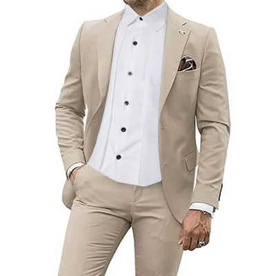 2023. aasta mood, uued meeste vabaaja butiik, õhuke ühevärviline äripulm, parim mees, ülikond, bleiserid jakk mantel püksid, vest, 3 tk.