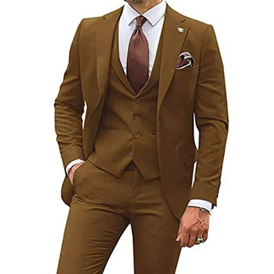 2023. aasta mood, uued meeste vabaaja butiik, õhuke ühevärviline äripulm, parim mees, ülikond, bleiserid jakk mantel püksid, vest, 3 tk.