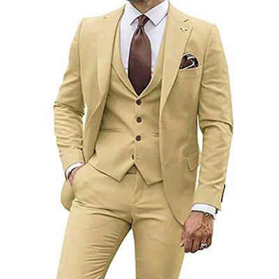 2023. aasta mood, uued meeste vabaaja butiik, õhuke ühevärviline äripulm, parim mees, ülikond, bleiserid jakk mantel püksid, vest, 3 tk.
