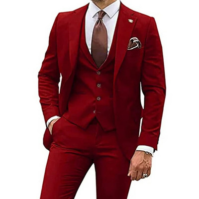 2023. aasta mood, uued meeste vabaaja butiik, õhuke ühevärviline äripulm, parim mees, ülikond, bleiserid jakk mantel püksid, vest, 3 tk.