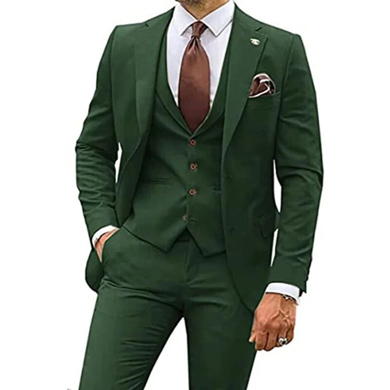 2023. aasta mood, uued meeste vabaaja butiik, õhuke ühevärviline äripulm, parim mees, ülikond, bleiserid jakk mantel püksid, vest, 3 tk.