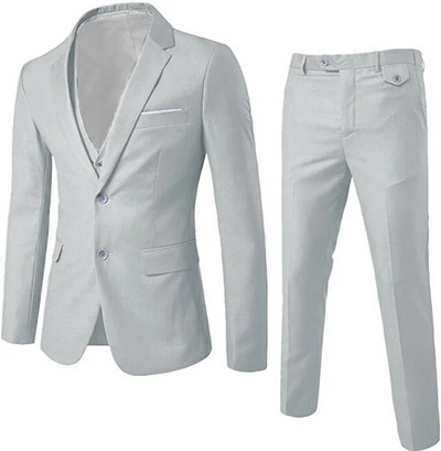 2023. aasta kevadine ja sügisene meeste ülikonna kolmeosaline komplekt, igapäevane ülikond, meeste kolmeosaline komplekt