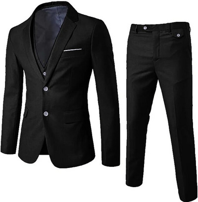 2023. aasta kevadine ja sügisene meeste ülikonna kolmeosaline komplekt, igapäevane ülikond, meeste kolmeosaline komplekt