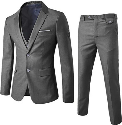 2023. aasta kevadine ja sügisene meeste ülikonna kolmeosaline komplekt, igapäevane ülikond, meeste kolmeosaline komplekt