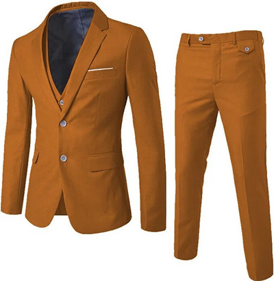 2023. aasta kevadine ja sügisene meeste ülikonna kolmeosaline komplekt, igapäevane ülikond, meeste kolmeosaline komplekt