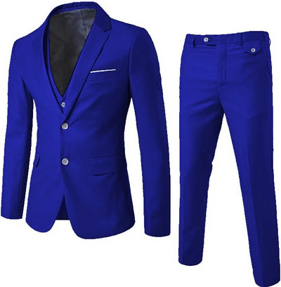 2023. aasta kevadine ja sügisene meeste ülikonna kolmeosaline komplekt, igapäevane ülikond, meeste kolmeosaline komplekt