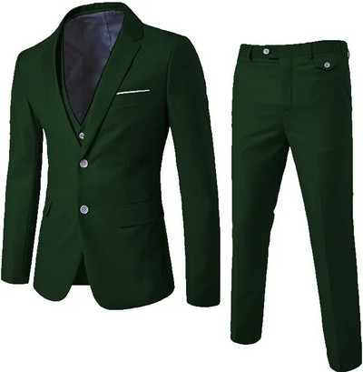 2023. aasta kevadine ja sügisene meeste ülikonna kolmeosaline komplekt, igapäevane ülikond, meeste kolmeosaline komplekt