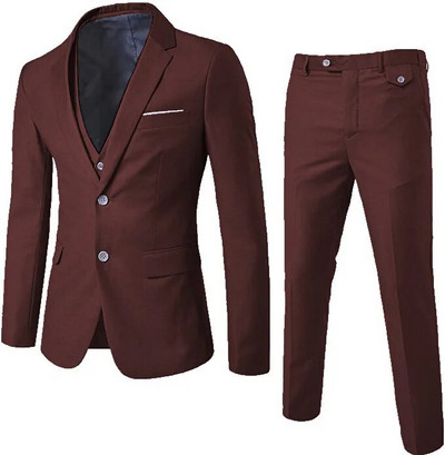 2023. aasta kevadine ja sügisene meeste ülikonna kolmeosaline komplekt, igapäevane ülikond, meeste kolmeosaline komplekt