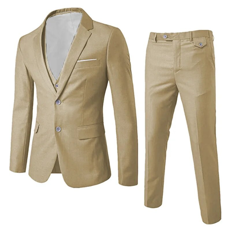 2023. aasta kevadine ja sügisene meeste ülikonna kolmeosaline komplekt, igapäevane ülikond, meeste kolmeosaline komplekt