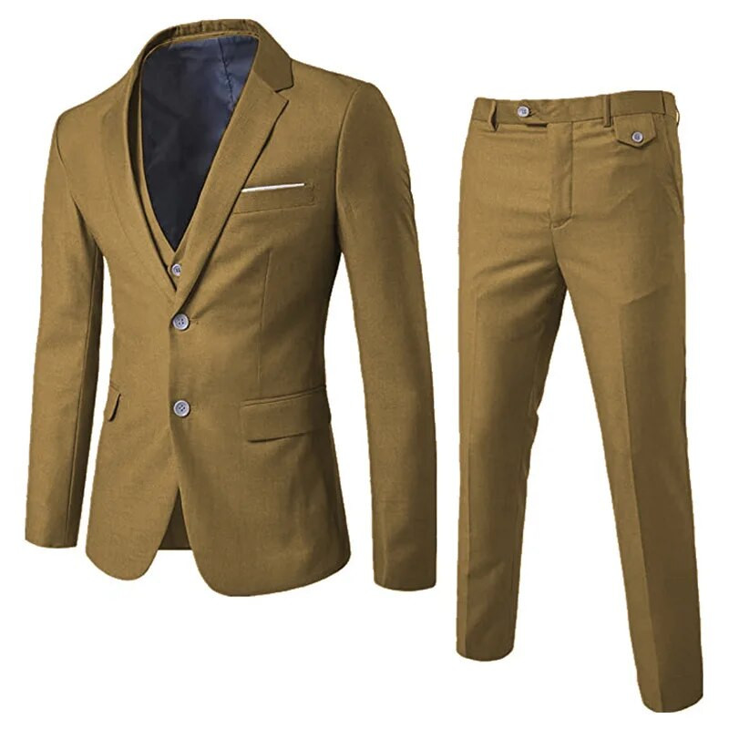 2023. aasta kevadine ja sügisene meeste ülikonna kolmeosaline komplekt, igapäevane ülikond, meeste kolmeosaline komplekt