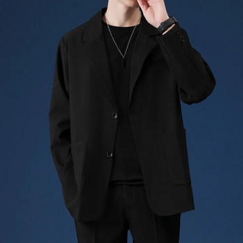Μπλέιζερ Ανδρικά υπερμεγέθη άνοιξη φθινόπωρο Κορεάτικη μόδα κοστούμι casual μπουφάν Streetwear Ανδρικά ρούχα Ανδρικά σακάκια με μονό στήθος ελαφρύ