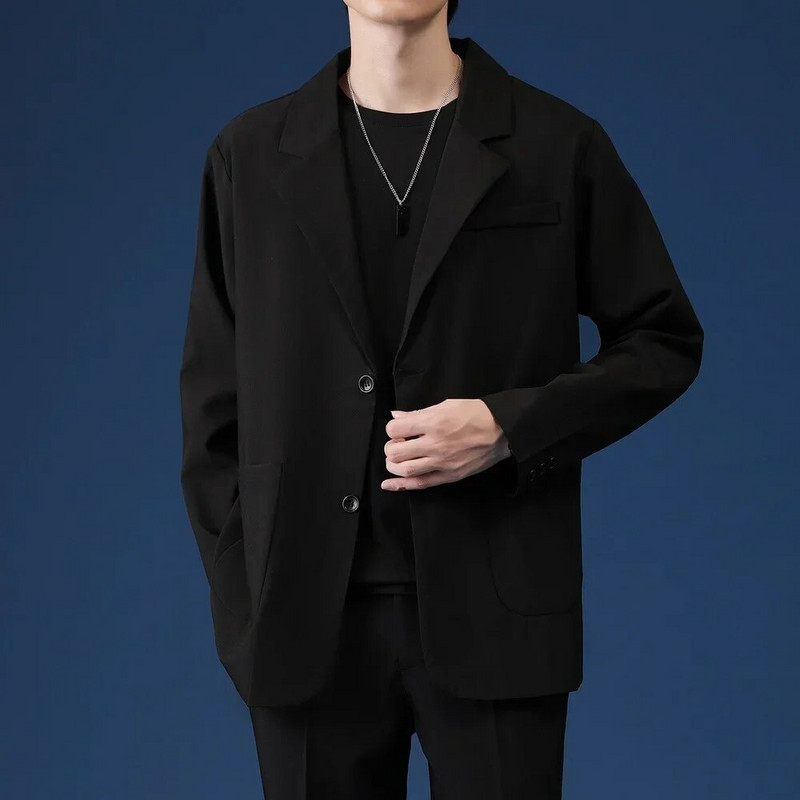 Meeste bleiser, kevad, sügis, Korea mood vabaaja ülikond jakk Tänavarõivad riided meeste üherealine kerge bleiser