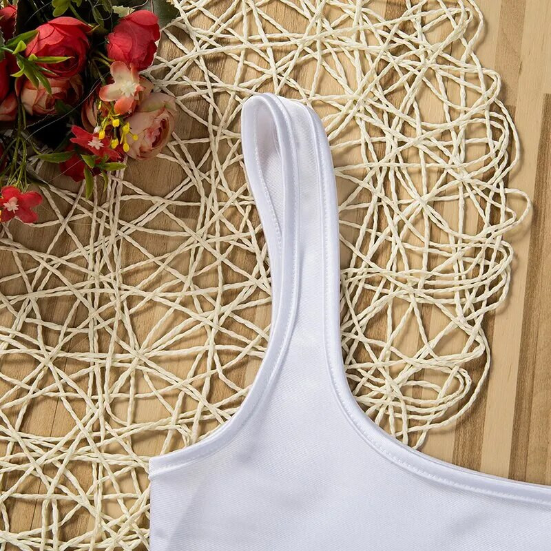 Moteriški viršutiniai marškinėliai vienspalviai Slim Fit Sling, žemai krūtinės viršutinė dalis, vasarinė apkarpyta, karšta megztinė Laukinės mados apranga