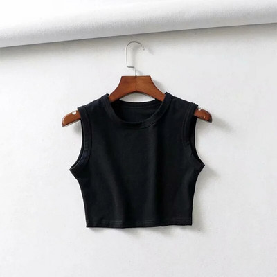suvised vintage valged crop topid naiste biker must punk seksikas Korea tänavariided kärbitud varrukateta topp naiselik