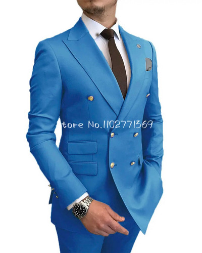 Kahe rinnaga ärimeeste kostüüm Burgundia kaheosaline Slim Fit kvaliteetne ülikond pulmapeoks ballile meeste ülikonnad, kostüüm Homme