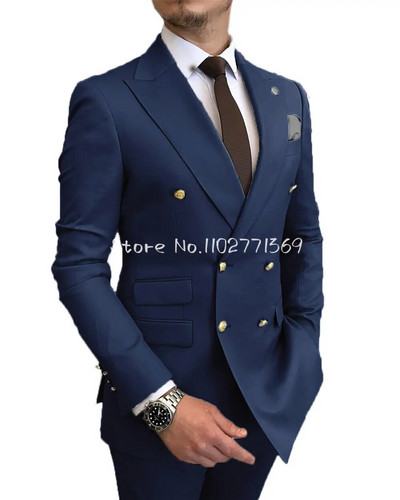 Kahe rinnaga ärimeeste kostüüm Burgundia kaheosaline Slim Fit kvaliteetne ülikond pulmapeoks ballile meeste ülikonnad, kostüüm Homme