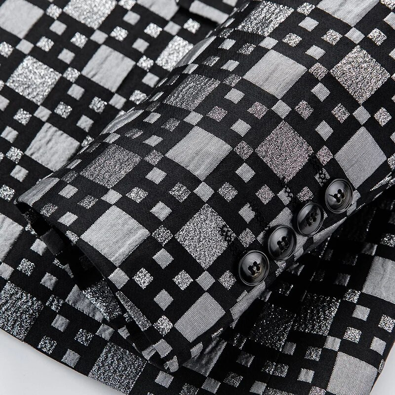 Klassikaline meeste pulmapeo ülikond, suur suurus 6XL, meeste Slim Fit žakaarmantlid ja puhast värvi püksid