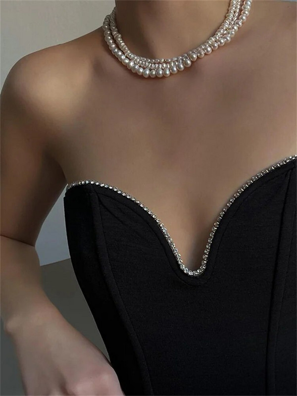 CHRONSTYLE Diamonds Patchwork Ženski tube Crop Top Korzeti Majica Seksi ulična odjeća Party prsluk bez naramenica Spuštenih ramena Ljeto 2022. Y2K