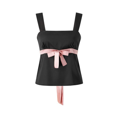 Vintage Y2K Milkmaid Camisole topp Y2K Fairy Grunge seljataga lipsuta minivest Retro-esteetiline naiste kärbitud tänavarõivad