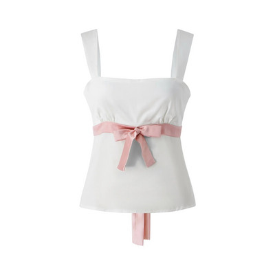 Vintage Y2K Milkmaid Camisole topp Y2K Fairy Grunge seljataga lipsuta minivest Retro-esteetiline naiste kärbitud tänavarõivad