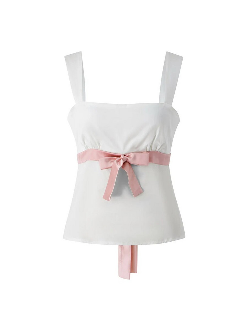 Vintage Y2K Milkmaid majica na kamisol Y2K Fairy Grunge Mini prsluk na vezanje bez leđa Retro estetski ženski kratki top Ulična odjeća