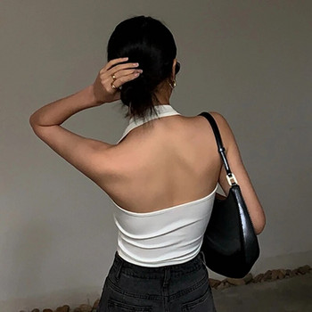 Βαμβακερές σέξι εξώπλατες μαύρες λευκές μπλούζες φανελάκι γυναικείο φανελάκι streetwear Καλοκαίρι 2023 Basic γυναικεία μπλουζάκια σωλήνων Camis