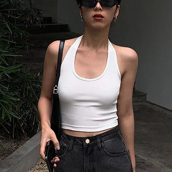 Βαμβακερές σέξι εξώπλατες μαύρες λευκές μπλούζες φανελάκι γυναικείο φανελάκι streetwear Καλοκαίρι 2023 Basic γυναικεία μπλουζάκια σωλήνων Camis
