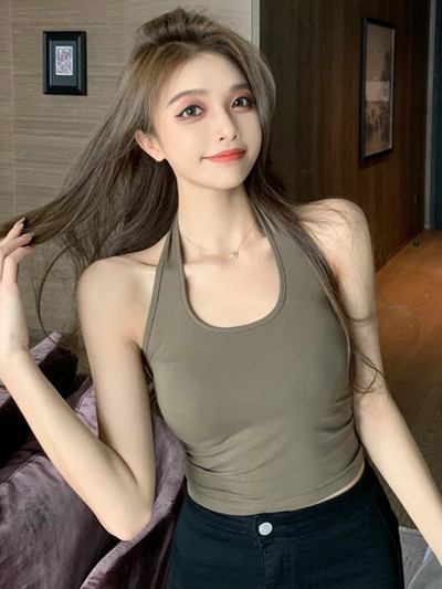 Βαμβακερές σέξι εξώπλατες μαύρες λευκές μπλούζες φανελάκι γυναικείο φανελάκι streetwear Καλοκαίρι 2023 Basic γυναικεία μπλουζάκια σωλήνων Camis