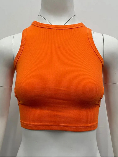 Καλοκαιρινό πράσινο κούφιο τοπ γυναικείο σέξι κορσέ αμάνικο εξώπλατο βασικό πλεκτό φανελάκι 2023 Y2K Aesthetic Fashion Top