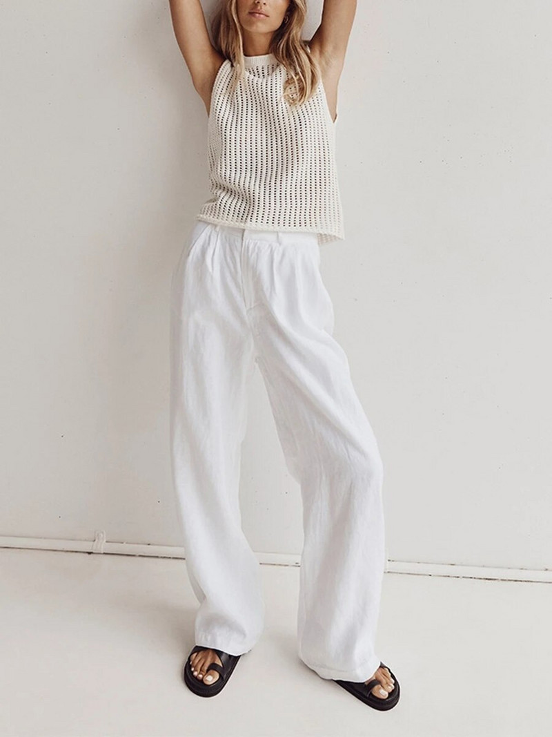 Πλεκτά Γιλέκα πουλόβερ Γυναικεία Ρούχα Φθινοπώρου Μασίφ κούφιο Βασικό αμάνικο γιλέκο ρετρό φαρδύ Ulzzang Streetwear