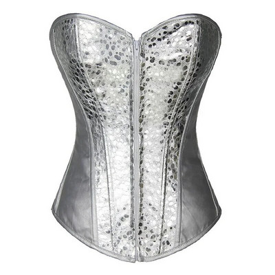 Κορσέ μπουστάκι κορυφαία γυναικεία vintage στυλ χρυσό ασημί overbust κορσέ δερμάτινο νυχτερινό κέντρο διασκέδασης σέξι κορσέ εσώρουχα στράπλες