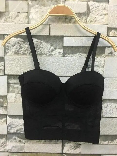Korsetas Gothic Sexy Camisole Top Moteriška Madinga Aukšto Liemens Slim Crop Top Moteriška Vakarėlis Temperamentas Kelionė į darbą Kamiole Moteriška Topas