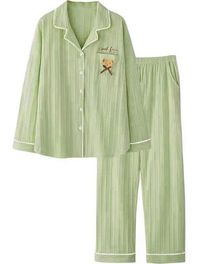 Mielos pižamos moters žiemos rudens miegui Moteriški ilgomis rankovėmis kelnės, 2 dalių pižamos, kieto apatinio trikotažo rinkiniai, skirti moteriški naktiniai drabužiai