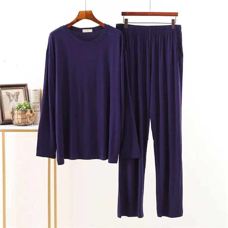 Modalne modalne proljetne i jesenske muške pidžame u japanskom stilu dugih rukava široke veličine, odijelo za kućnu poslugu, muški komplet pidžama za spavanje