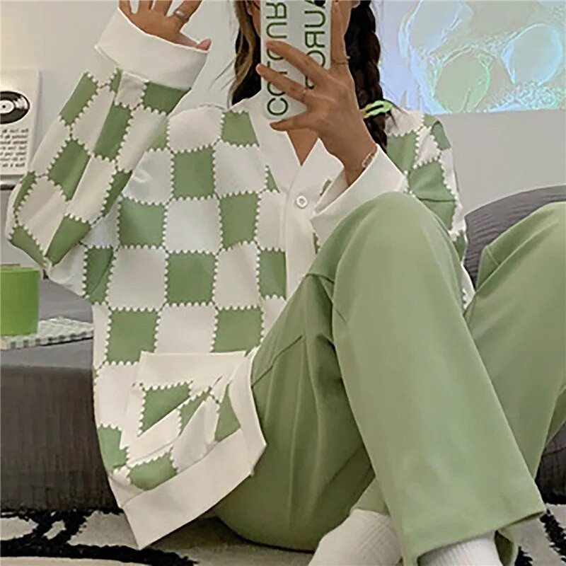 Jaapani kimono stiilis sügistalv naiste pidžaamakomplektid puuvillased pikkade varrukatega koduülikonnad vabaaja V-kaelusega revääriga magamisriided
