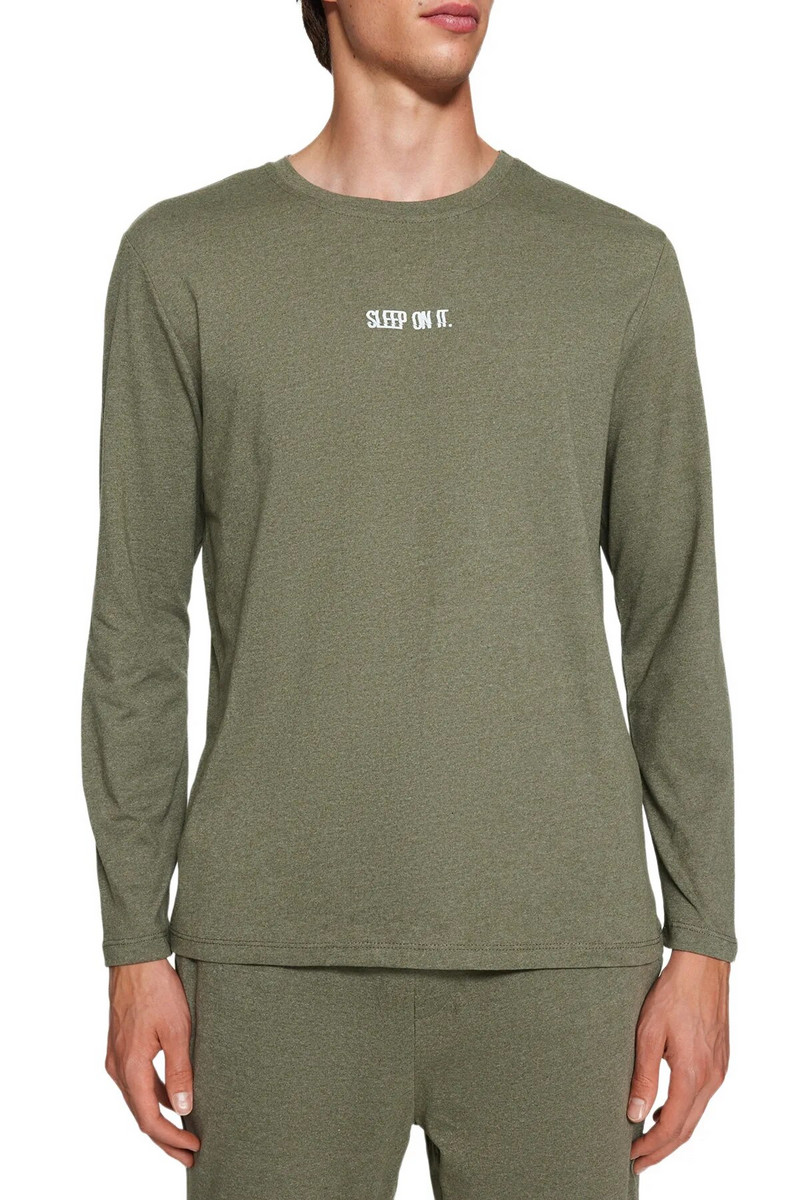 Trendyol muška Moto kućna odjeća s dugim rukavima Obični komplet pidžama