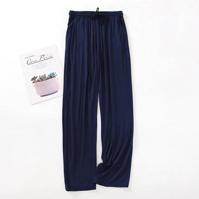 Pavasario/rudens vyriškos Modalinės viskozės plonos ilgomis rankovėmis ilgos kelnės pižamos megztiniai, vienspalviai 2 vnt. kostiumo pižamos vyrams