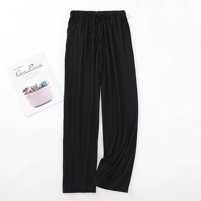 Pavasario/rudens vyriškos Modalinės viskozės plonos ilgomis rankovėmis ilgos kelnės pižamos megztiniai, vienspalviai 2 vnt. kostiumo pižamos vyrams